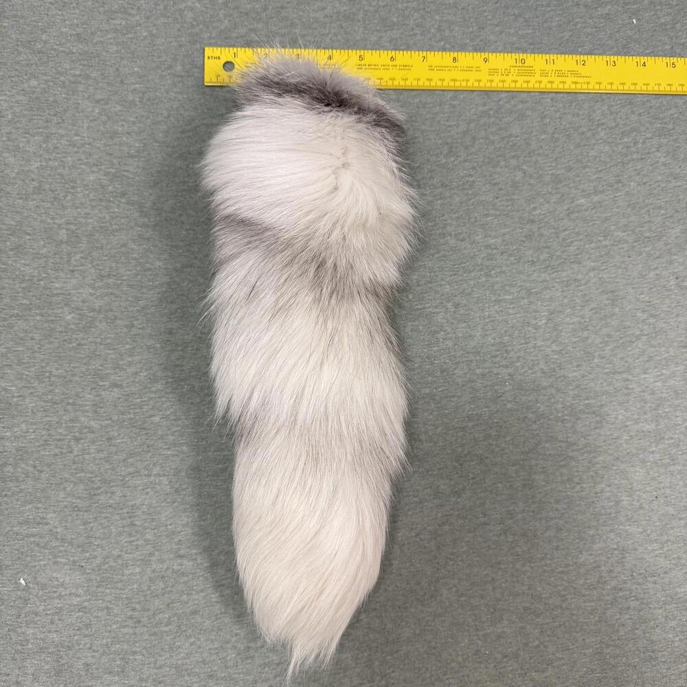 White Fursuit Tail, Cosplay, Furry Costume Accessory 17"